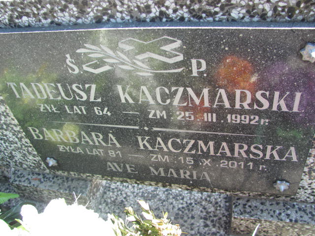 Barbara Kaczmarska 1930 Konin Łężyn - Grobonet - Wyszukiwarka osób pochowanych