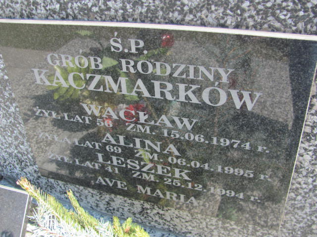 Leszek Kaczmarek 1953 Konin Łężyn - Grobonet - Wyszukiwarka osób pochowanych