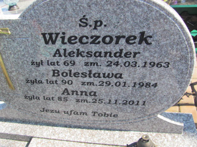 Aleksander Wieczorek 1894 Konin Łężyn - Grobonet - Wyszukiwarka osób pochowanych
