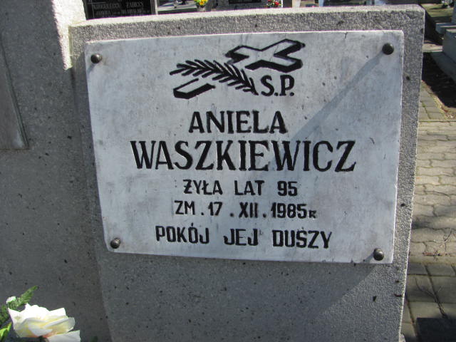 Aniela Waszkiewicz 1890 Konin Łężyn - Grobonet - Wyszukiwarka osób pochowanych